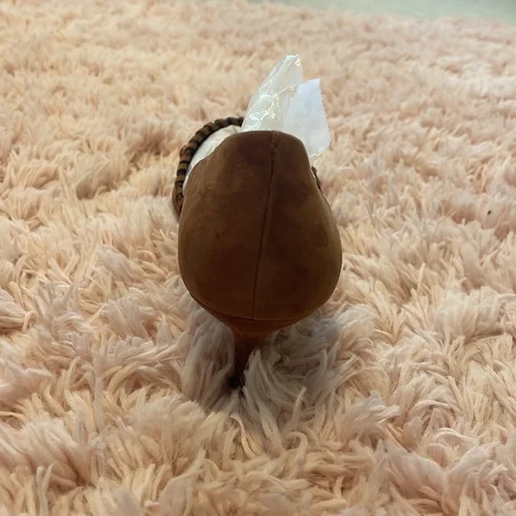 Antonio Melani Vivica Brown Bead Studded Suede Heels - Picture 6 of 8